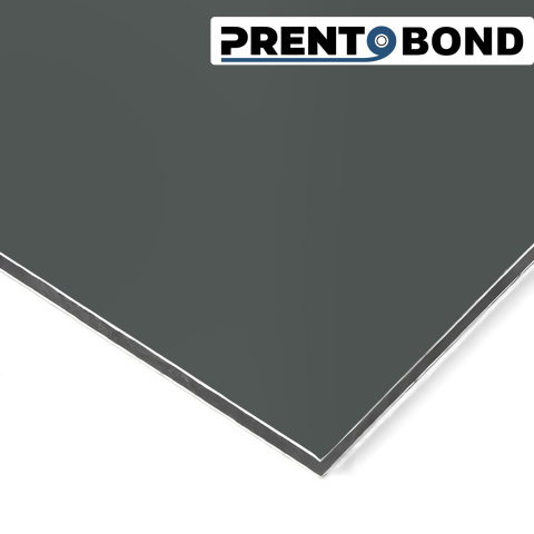 Алюминиевая композитная панель темный асфальт 3мм 0,3, Prento серия Бонд 7016 1500*4000 мм