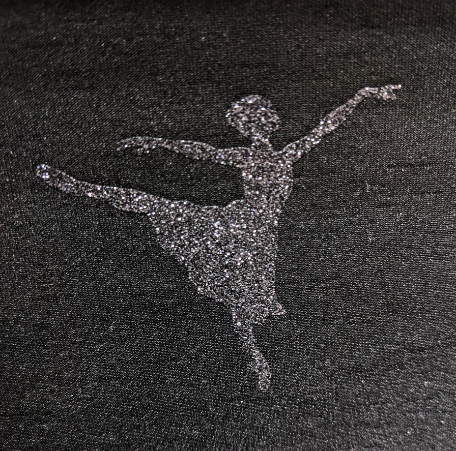 Термопленка серии Глиттер 6002 черная, блестящая с блёстками, 0,50 x 25 м