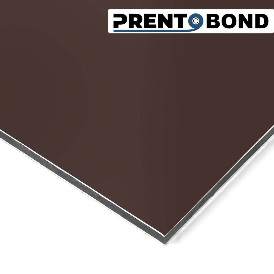 Алюминиевая композитная панель Prento серия Бонд шоколад 8017 стенка 0,3мм, 3x1500x4000мм