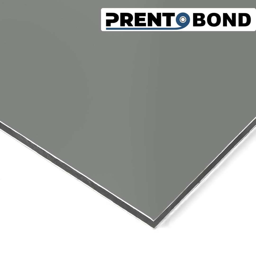 Алюминиевая композитная панель Prento серии Бонд серая 7037 стенка 0,21мм, 3x1500x4000мм